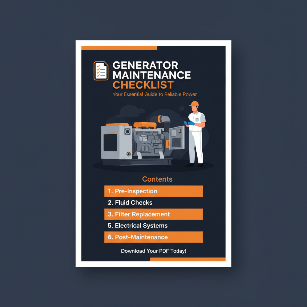 Generator Maintenance Checklist Cover